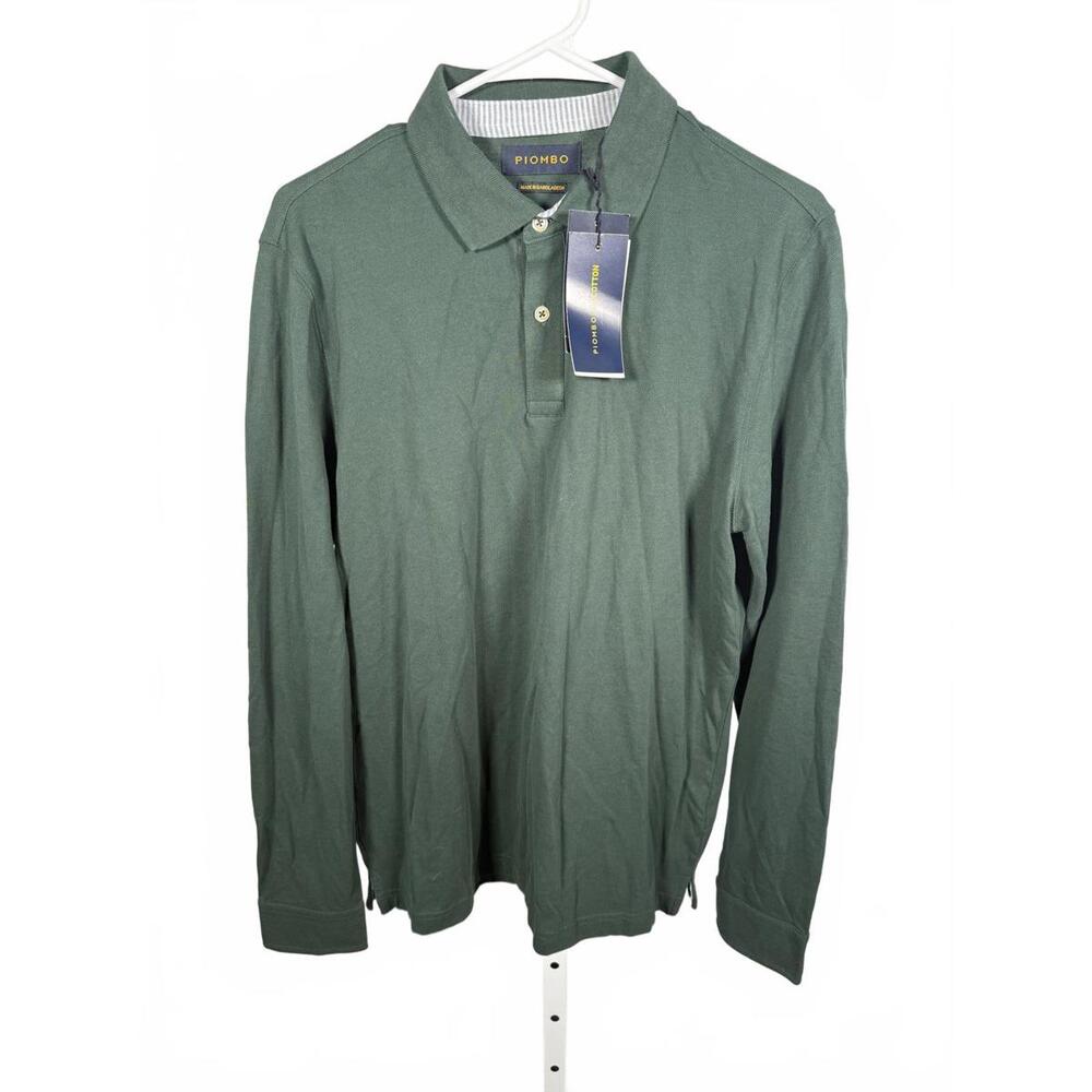 PIOMBO Polo Shirt Dark Green - M NWT - Picture 5 of 7